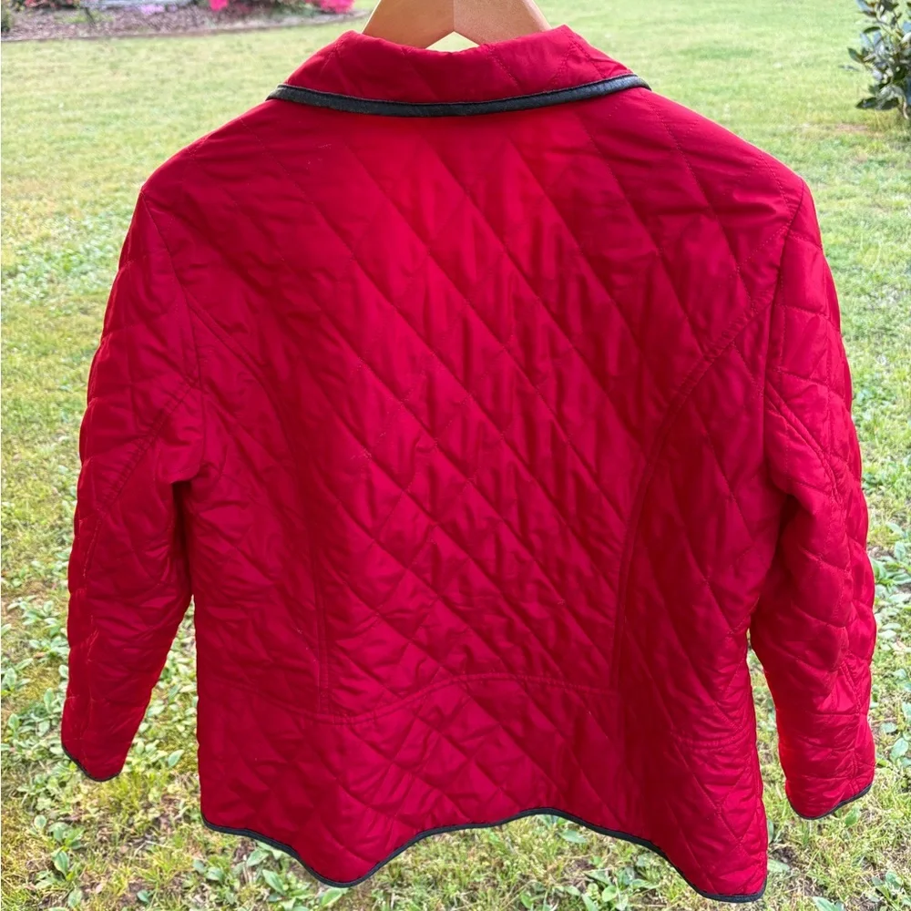 Charter Club Quilted Red Zip Lightweight Jacket w/Zipper Pockets - Picture 2 of 9
